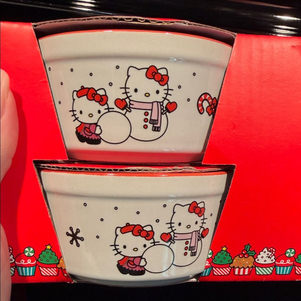 Hello Kitty Ramekins with Red and White Design - Picture 4 of 5